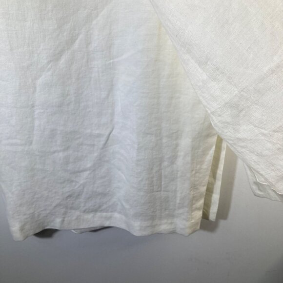 Womens Eskandar Bergdorf Goodman Asymmetrical Wrap Linen Maxi Skirt White 6/8 NW - Picture 6 of 15